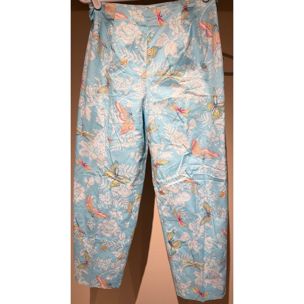 Talbots Blue Butterfly Size Petite 4 Pant - Picture 1 of 5